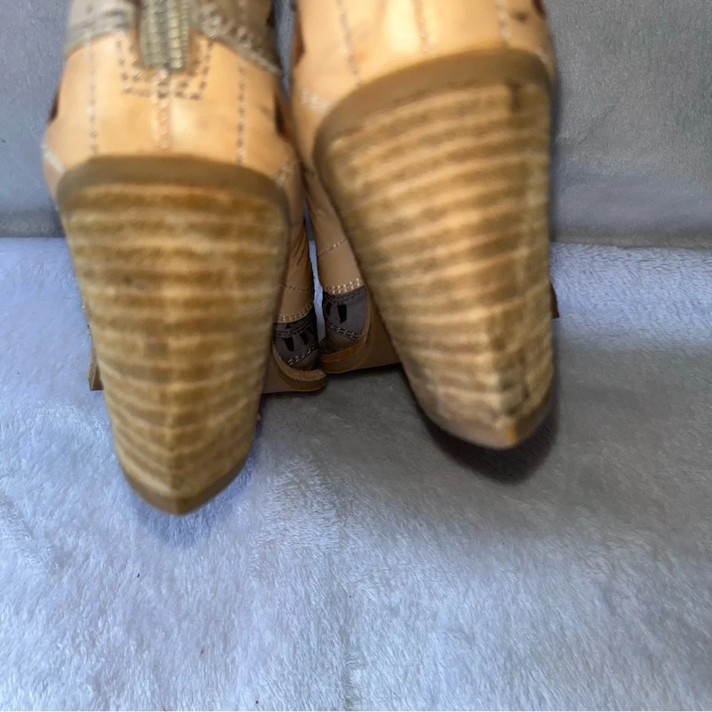 Jeffrey Campbell for Free People Faviola Color Block Cutout Western Booties 7.5